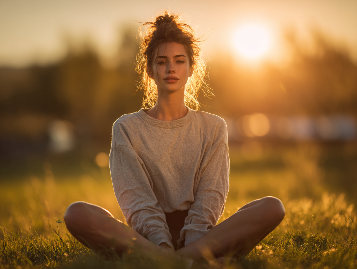 Люди різного віку практикують йогу на світанку біля озера в повільному русі